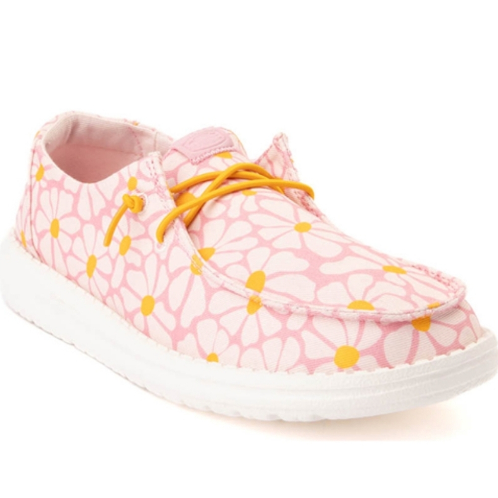 Womens HEYDUDE Wendy Slip-On Casual Shoe - Pink / Daisies
